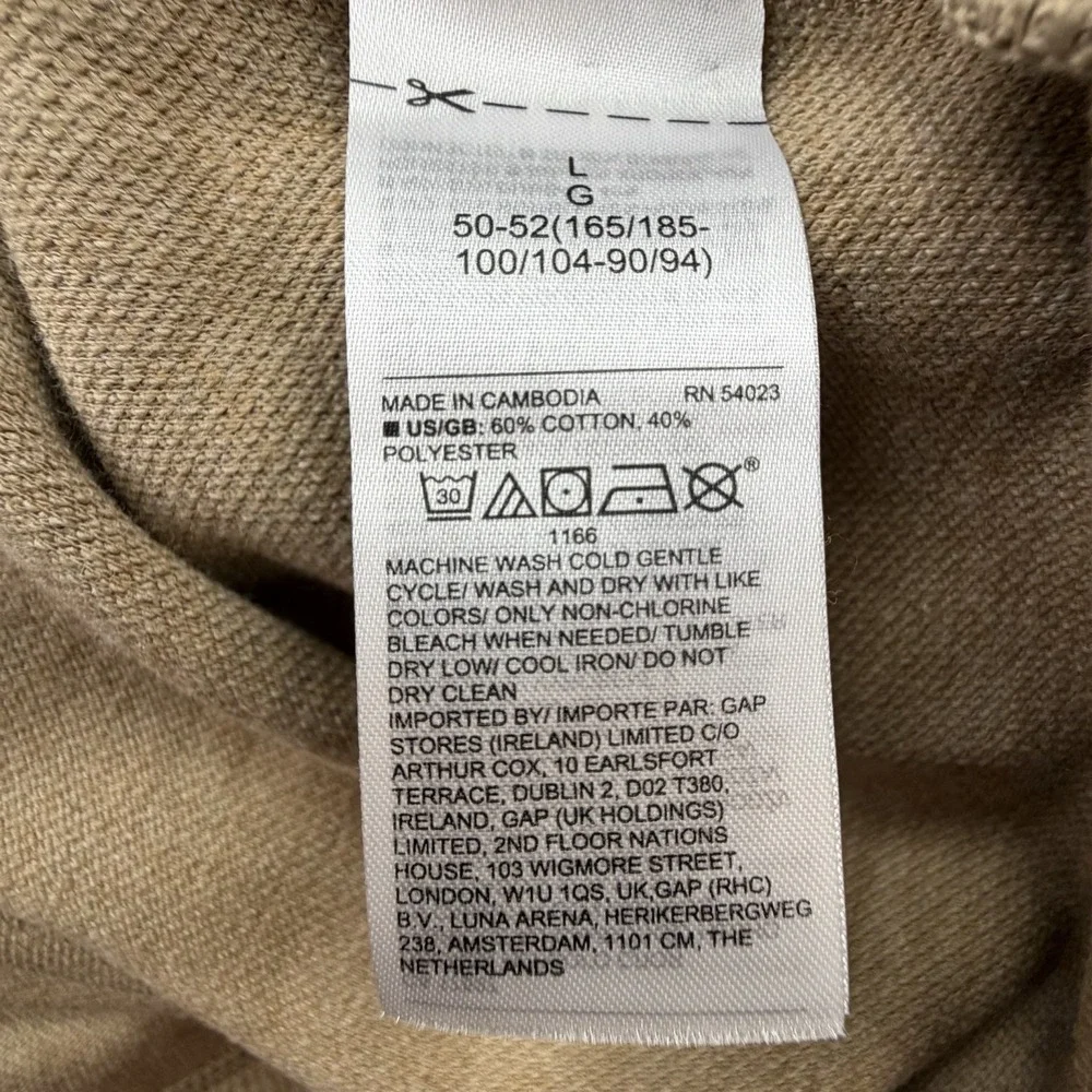 Banana Republic Beige‎ Knit Turtleneck Sweater Mens L Lightweight Soft NWT